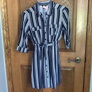 Navy and white striped dress!